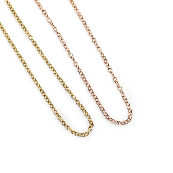 1.25mm Oval Link Chain in 10k Gold
