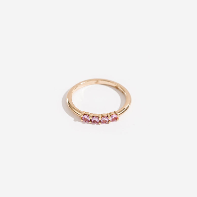 ADEN Ring with Pink Sapphires - Size 8 *READY to SHIP*