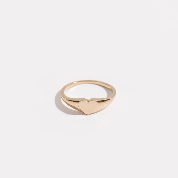 Petite Heart Signet Ring