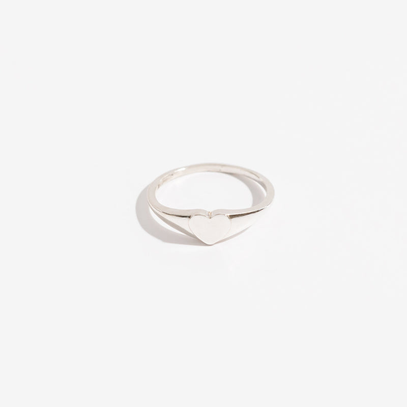 Petite Heart Signet Ring