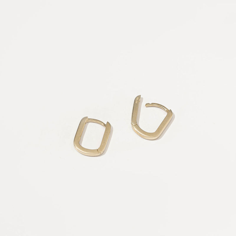 Oval Huggies - 10k Yellow Gold