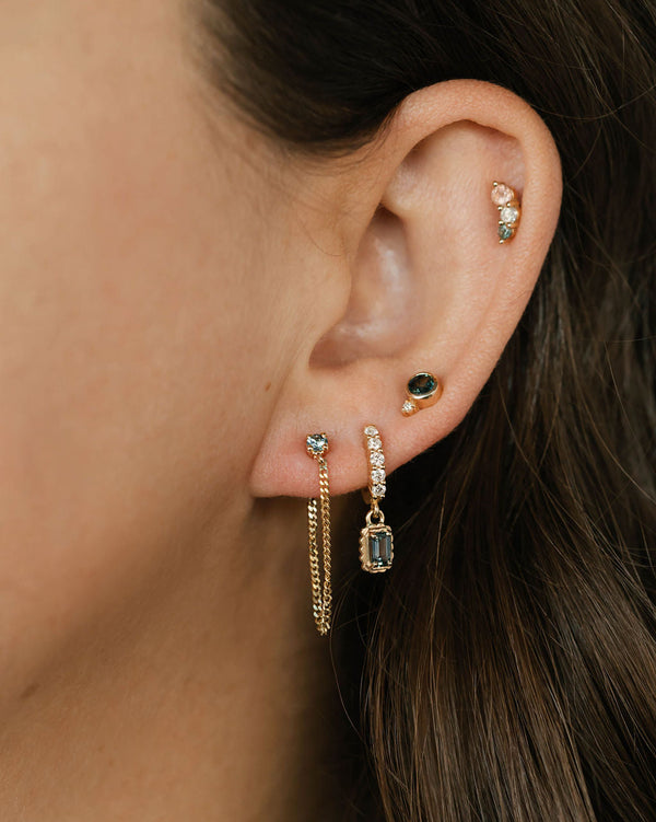 CRIS Bezel Set Studs