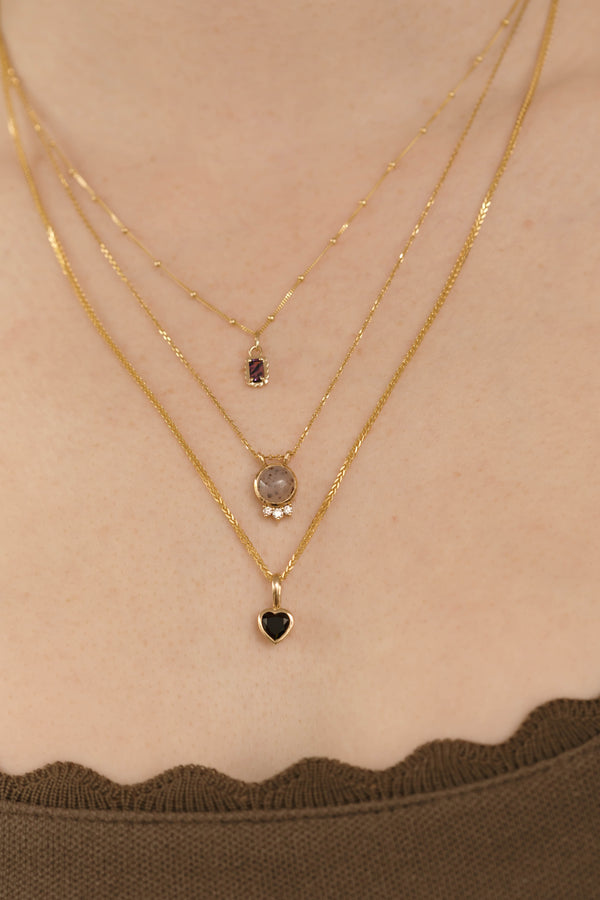 DESI Heart Charm - Black Onyx