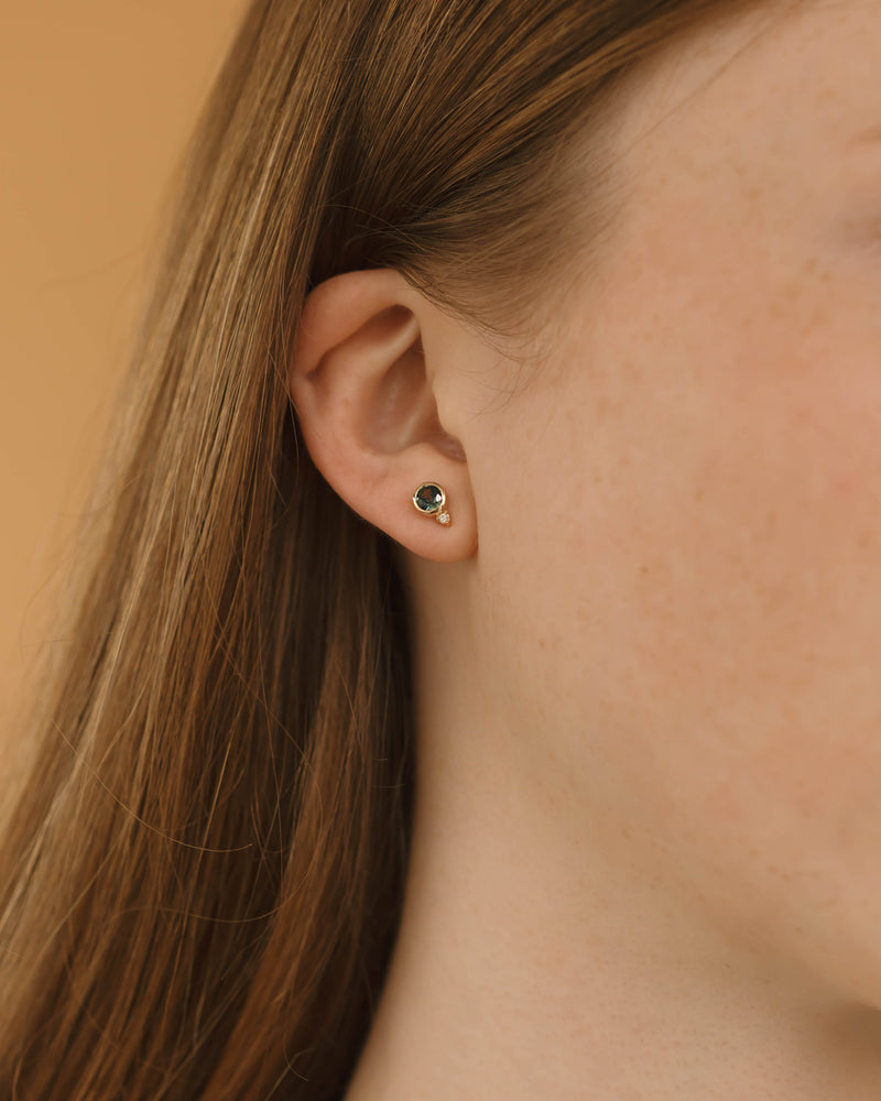 CRIS Bezel Set Studs