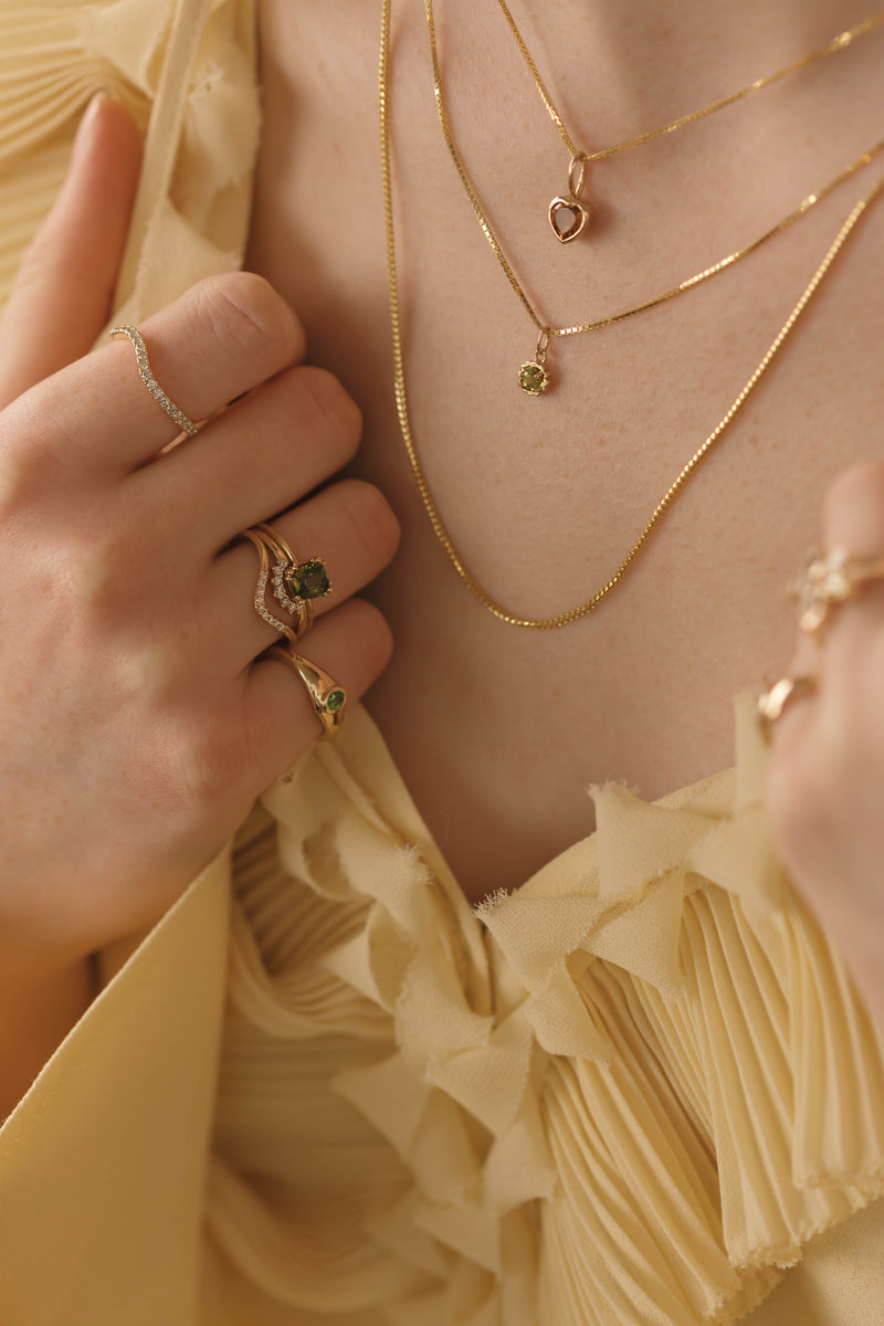 Tsavorite Garnet Oval 'PORT' Ring