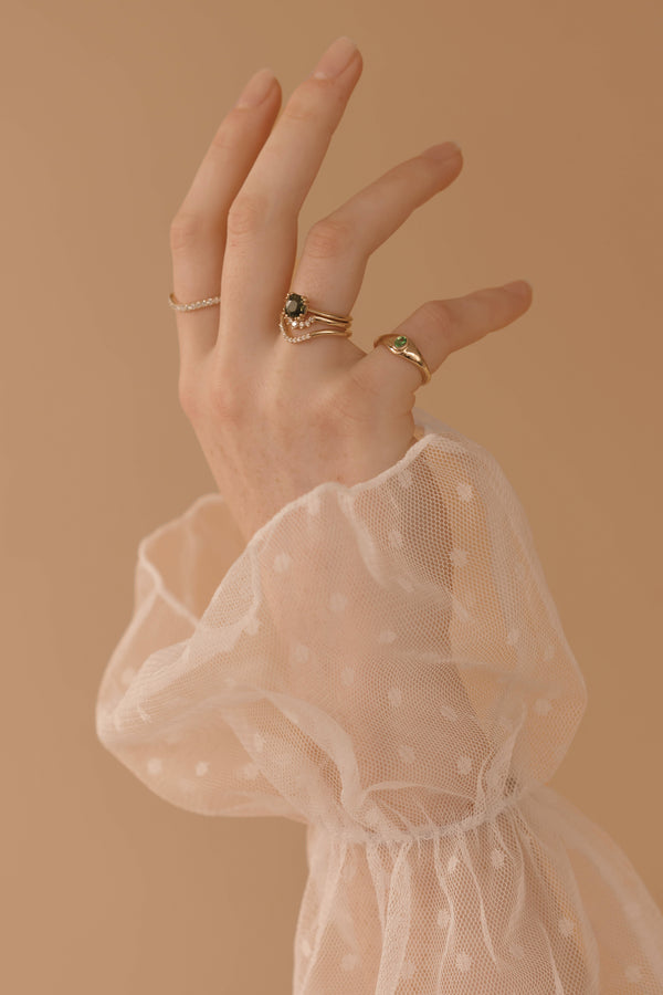 Tsavorite Garnet Oval 'PORT' Ring