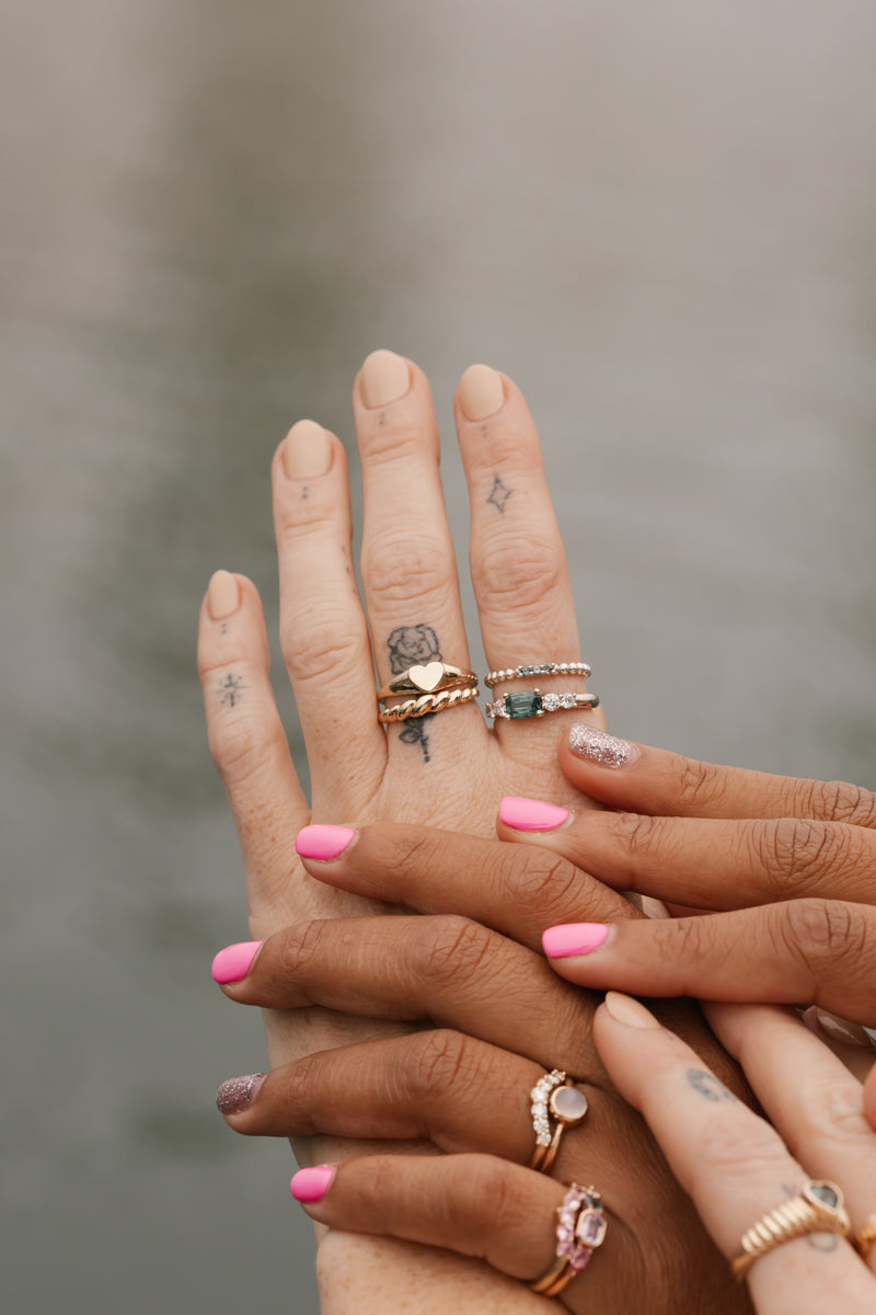 Petite Heart Signet Ring