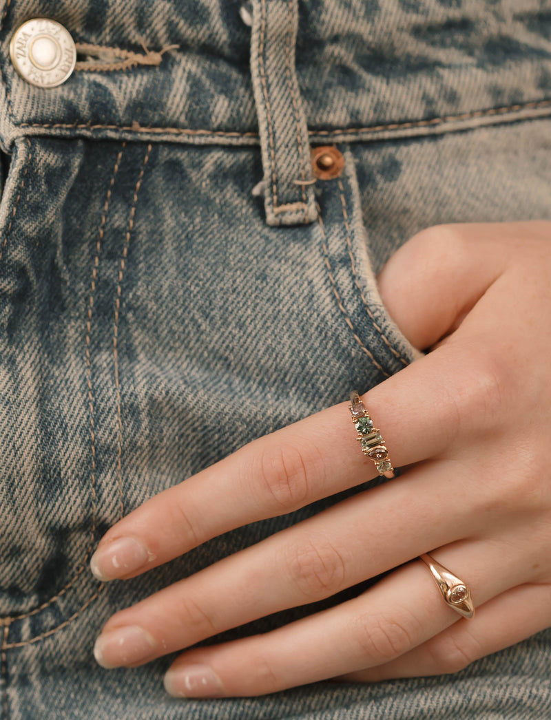 ROWE Ring | Handcrafted Cluster Ring Vancouver Canada – Sita Fine