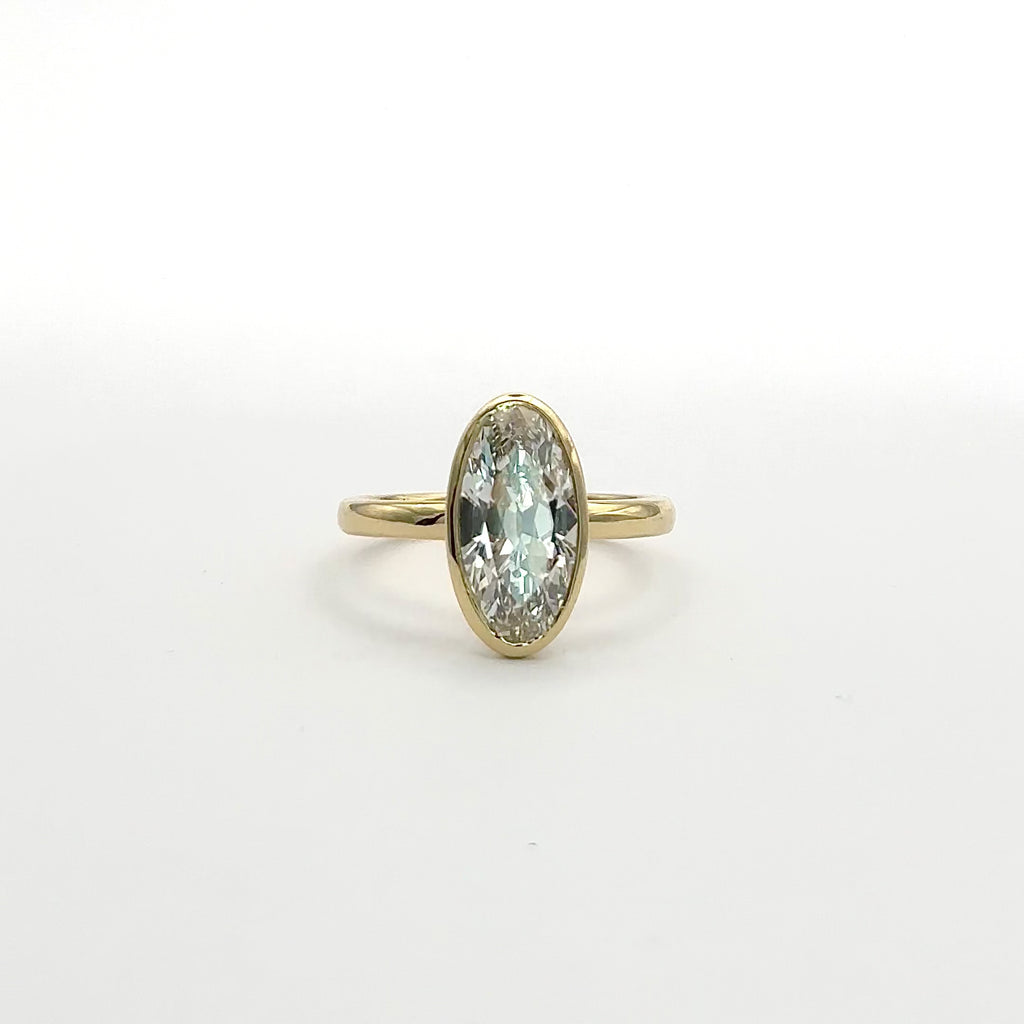 2ct large oval moval lab diamond solitaire engagement ring granville island vancouver