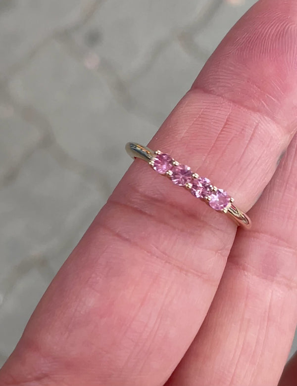 ADEN Ring with Pink Sapphires - Size 8 *READY to SHIP*