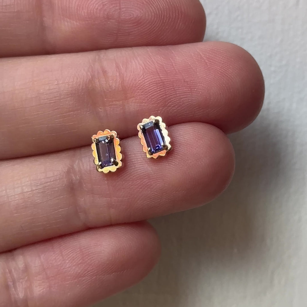 Iolite Linc Stud Earrings Sita Fine Jewelry Granville Island