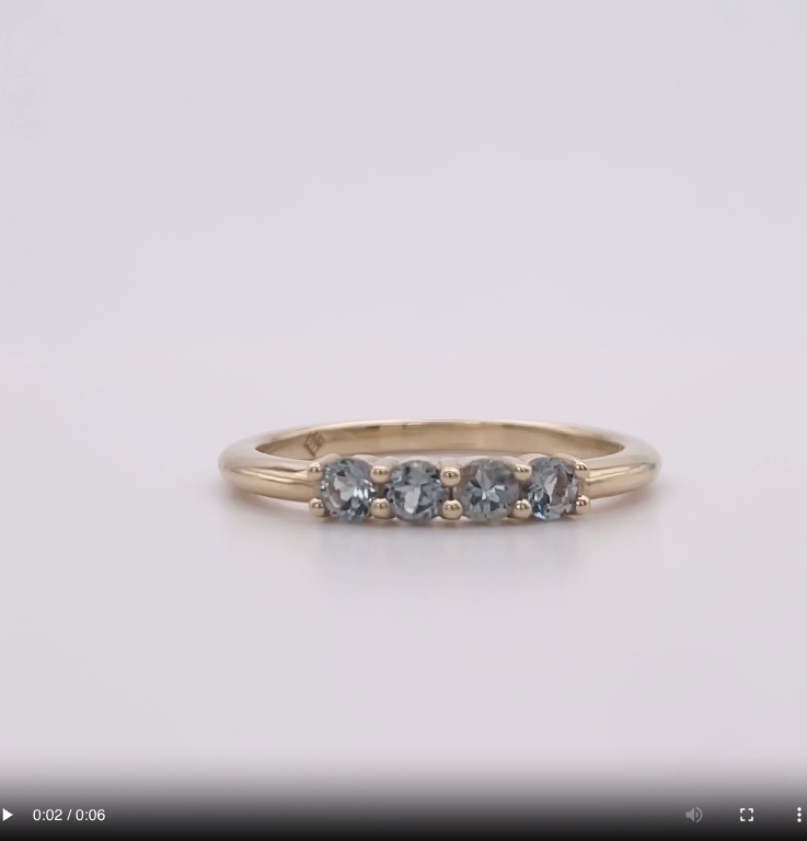 14kt yellow gold spinel gemstone pave set stacking ring. Handcrafted Granville Island, Vancouver