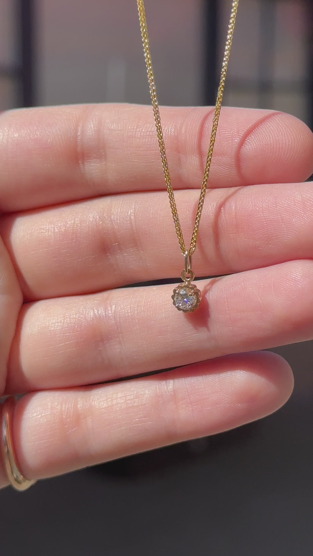 Lab diamond charm granville island vancouver jewelry sita fine solid gold 14k