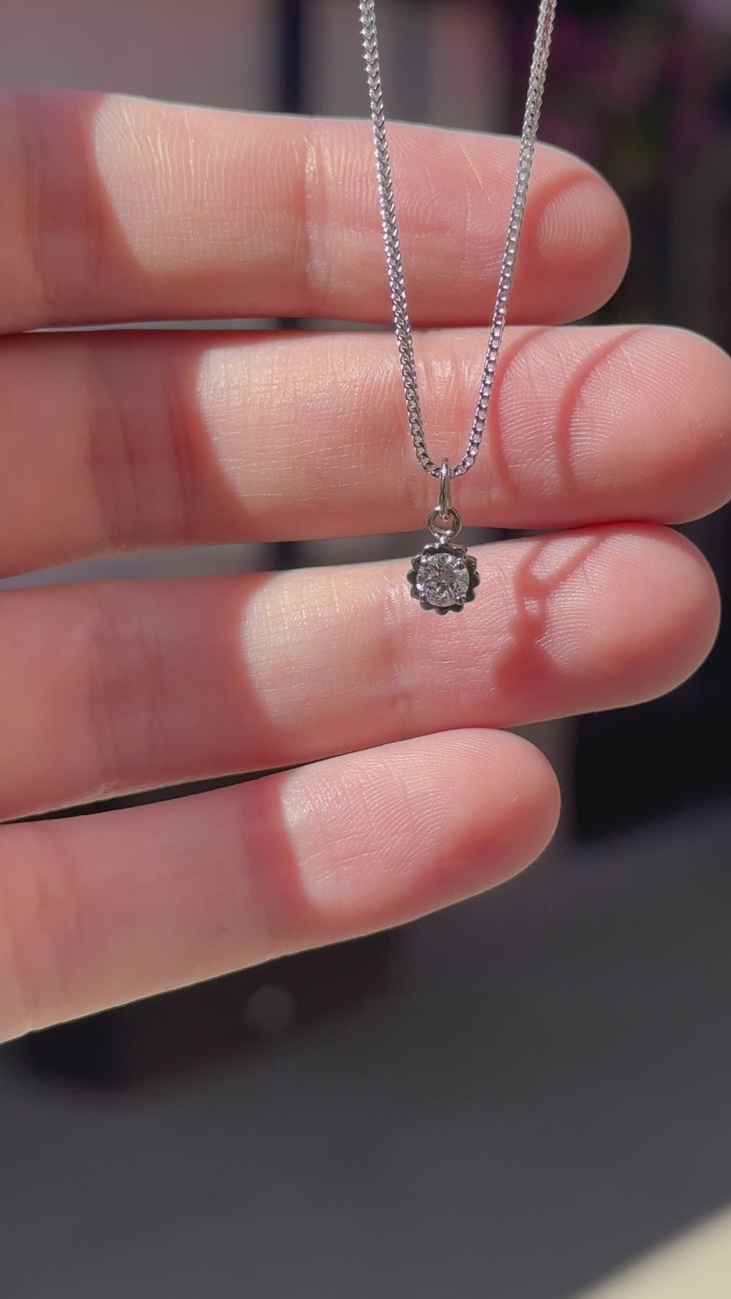 Lab diamond charm granville island vancouver jewelry sita fine solid gold 14k