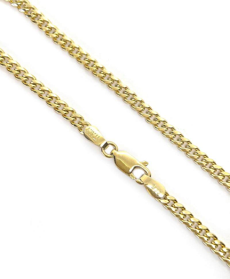 3mm Curb Chain Bracelet in 10k Yellow Gold