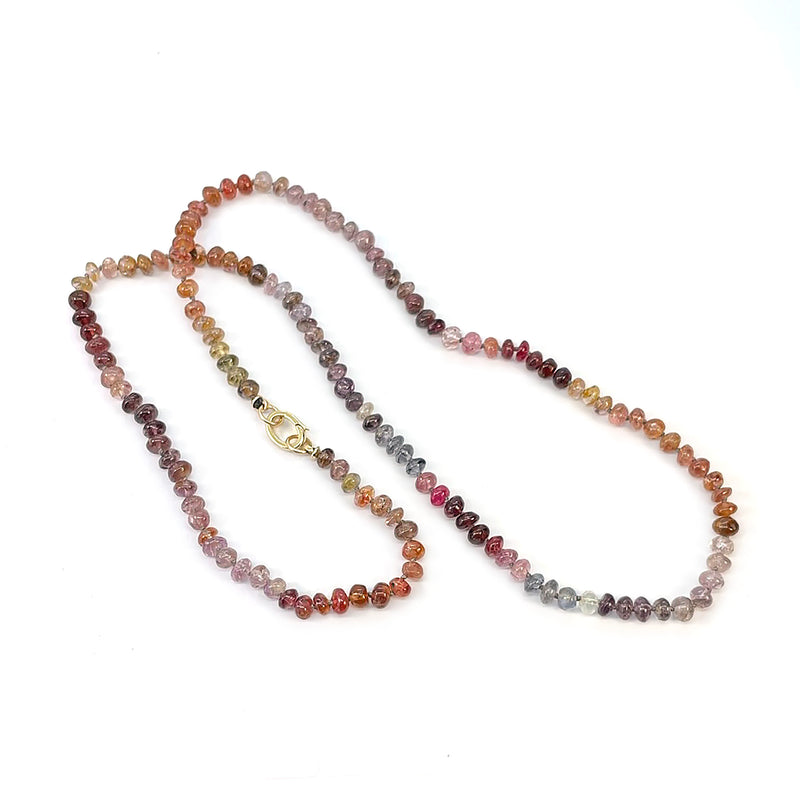 Spinel Beaded Strand with 14k Charm Clip