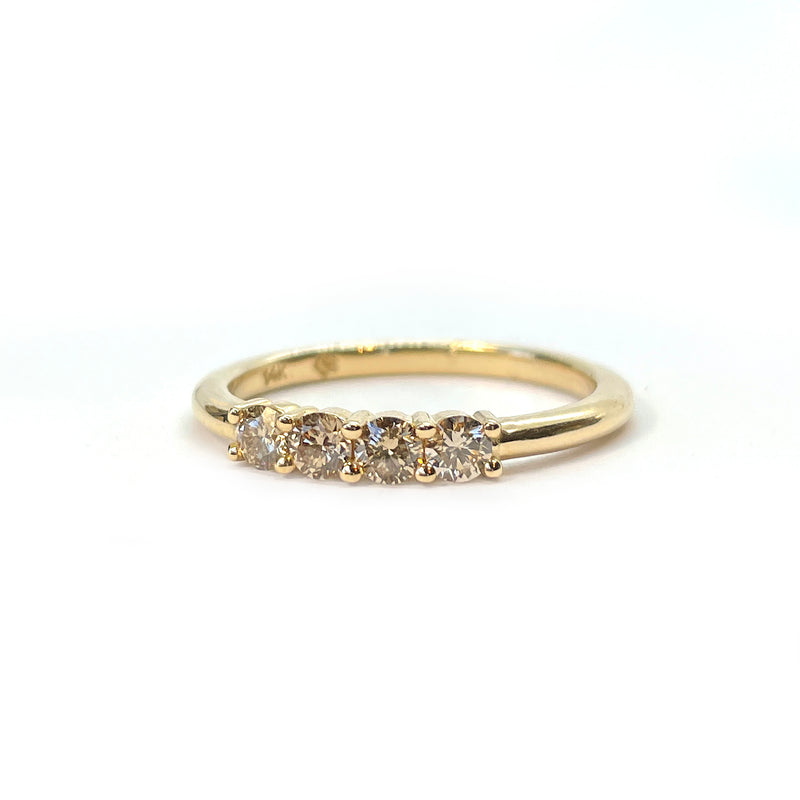 ADEN Ring with Champagne Diamonds