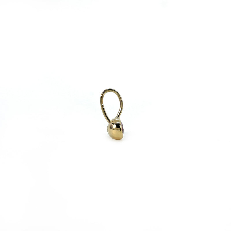 DESI 4mm Teal Sapphire Charm in 14k Yellow Gold