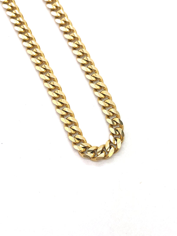3.5mm Curb Chain in 10k Yellow Gold