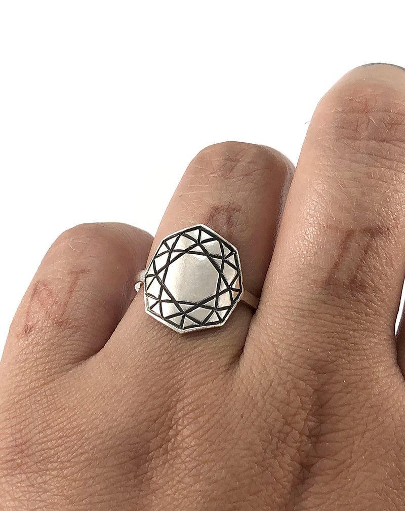 Eastern Facets Ring - Octagon Cut
