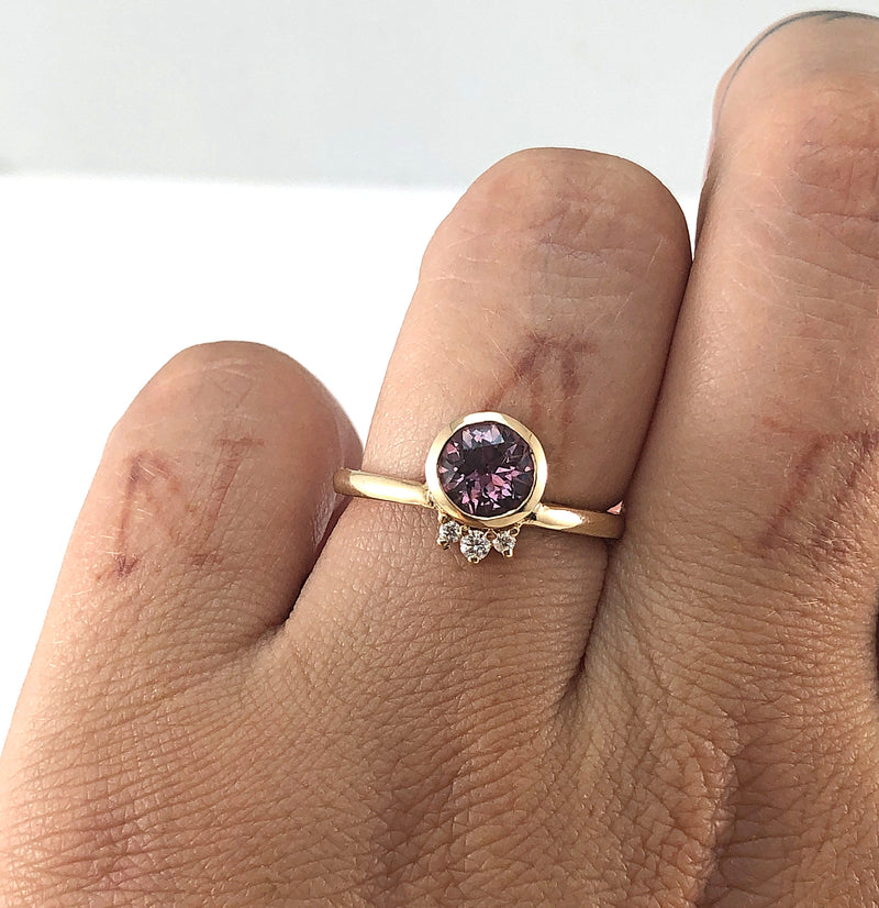 TALI 1ct Burgundy Sapphire Ring