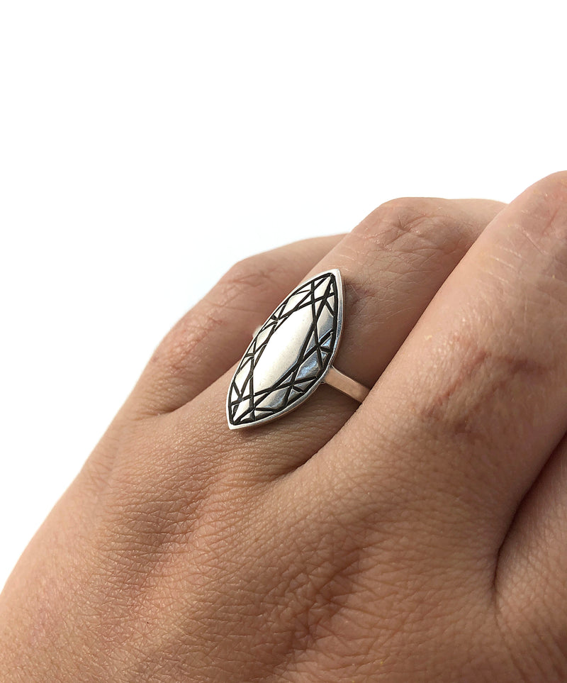 Eastern Facets Ring - Marquise Cut